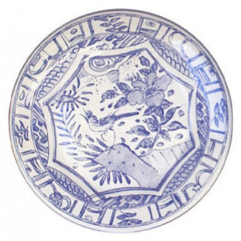 Gien Bleu Oiseau Dessert Plate